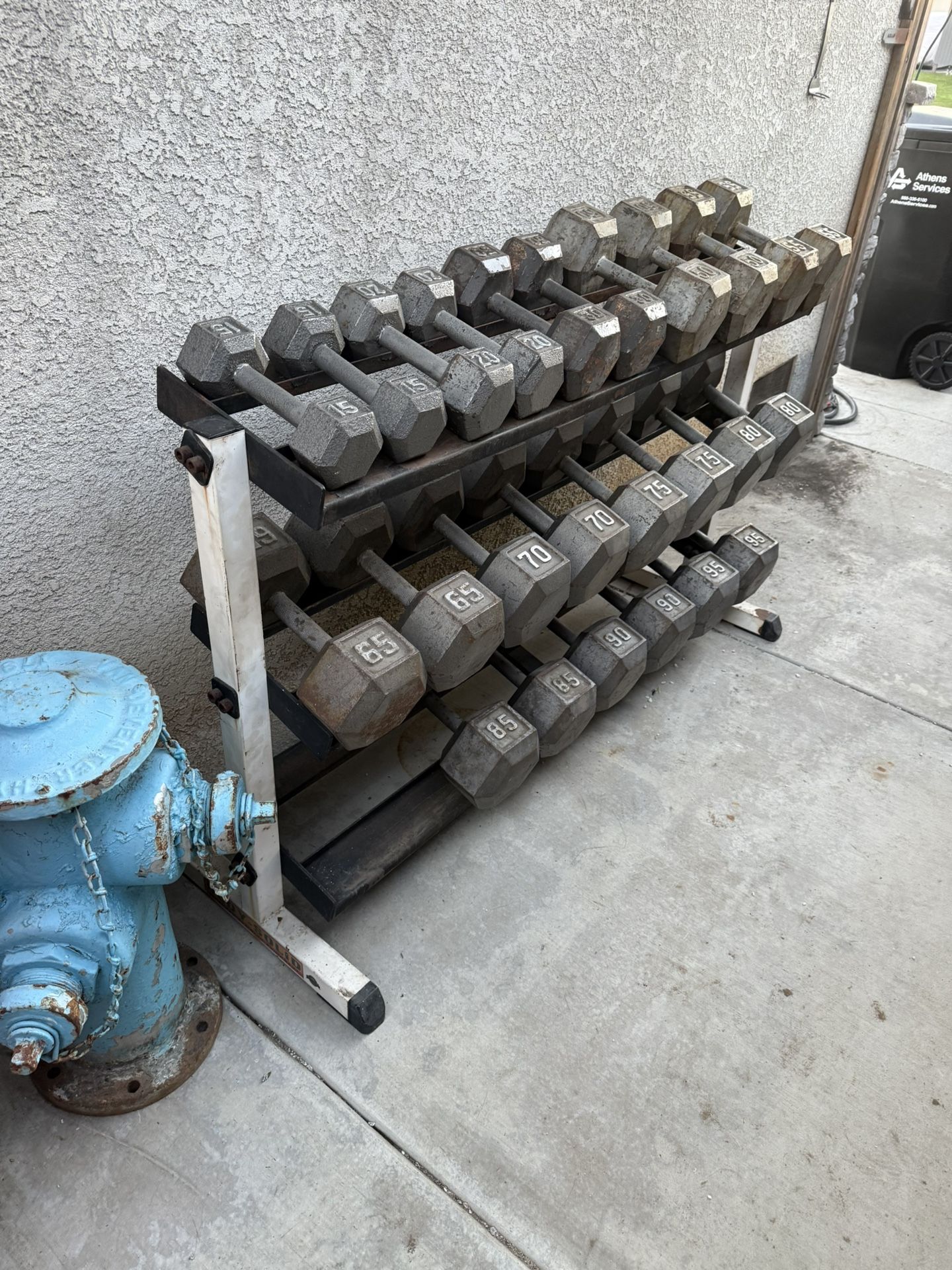 Set Of Dumbbells/Rack
