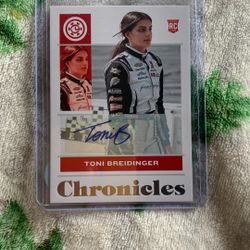 Toni Breidinger Autographed NASCAR Trading Card