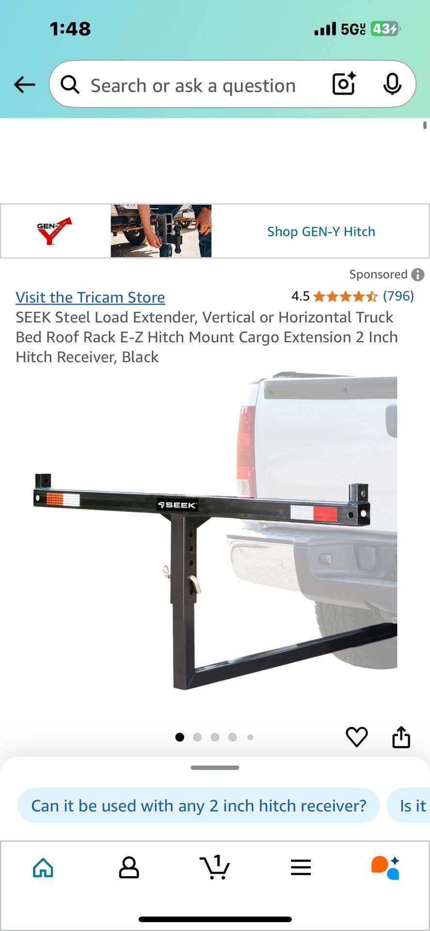 2” Receiver Cargo Extender