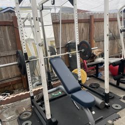 Squat Rack With Olympic Barbell 