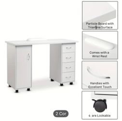 Manicure/Nail Desk With Storage- New (Assembly Required)