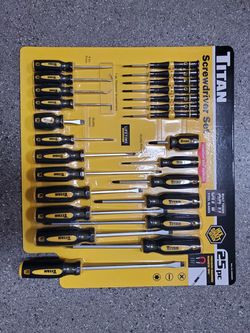TITAN 25 PIECE SCREWDRIVERS SET NEW