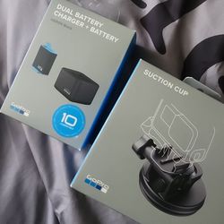 Gopro Suction Cup And Battery Charger With Battery