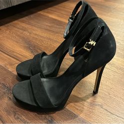 Michael Kors black Suade Heels Ankle Strap 