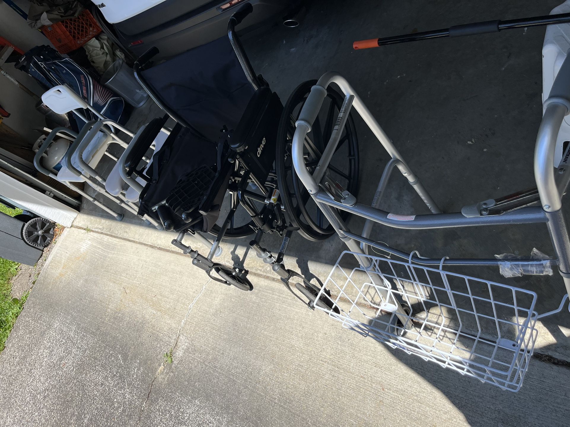 Wheelchair, Walker, Shower Chair, Toilet Seat