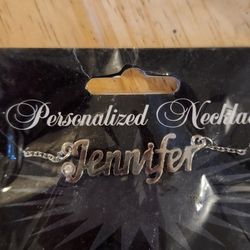 New personalized necklace with name jennifer