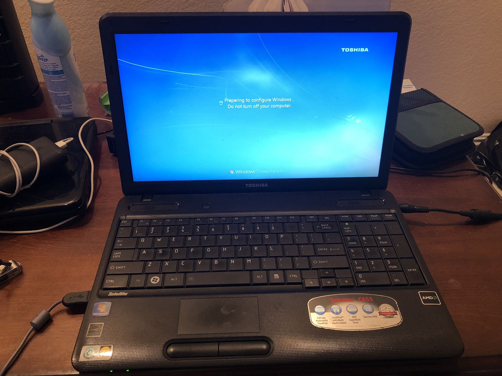 Toshiba Laptop with windows 7 and office 2019