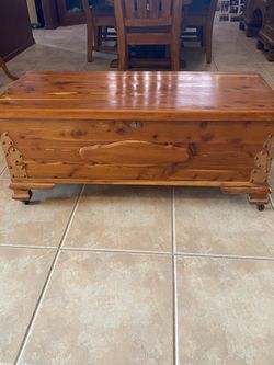 Antique E. R. Co. Forest Park Line Cedar Chest