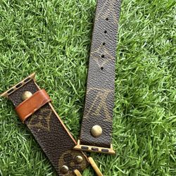 Authentic leather Louis Vuitton iPhone Apple Watch Band Only 