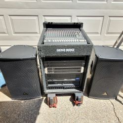 $425 PA System With Behringer Speakers Mixer 2 Stereo Amplifiers  $425 Rancho Penasquitos  