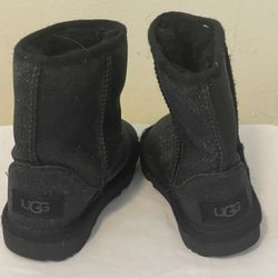 UGG Kids Black Silver Sparkle Boots