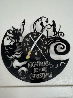 The Nightmare Before Christmas Vinyl Record Wall Clock