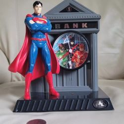 DC Comics Bank alarm clock coin bank, money bank Justice League Money Superman Bank