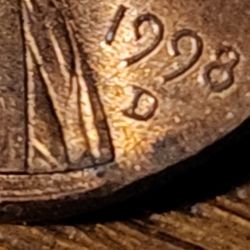 1998 Penny With All Kinda Errors