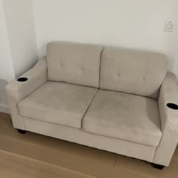 Couch with pullout twin bed