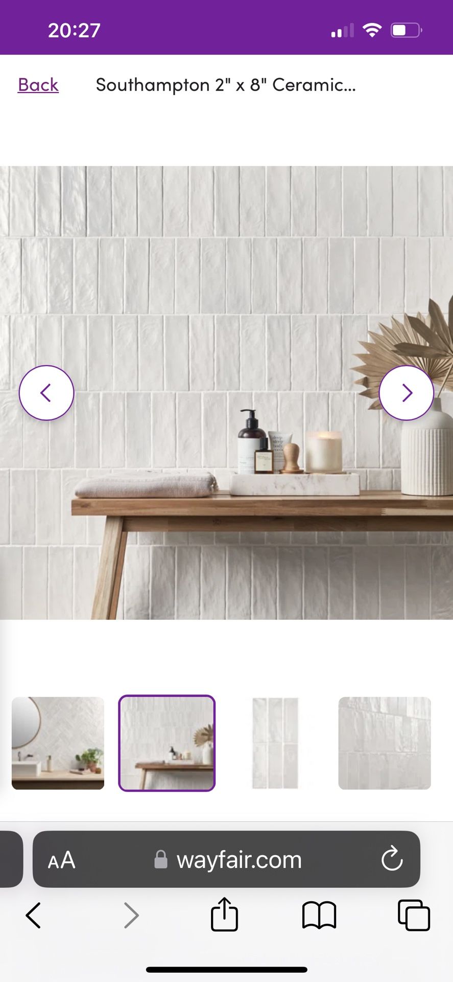 Spanish Southampton 2" x 8" Ceramic Satin Subway Wall Tile (5.38 Sq. Ft. / Case)