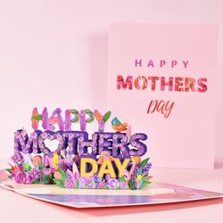 Mother's Day 3D Pop-up Greeting Card with Envelope