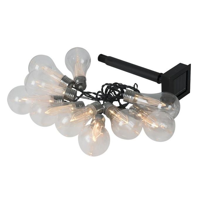 Portfolio 13.9-ft 10-Light Plastic-Shade Solar Bulbs LED String Light