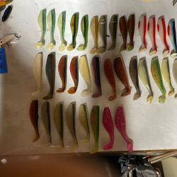 35 Soft Plastic Swim Baits 4-5 Inch 