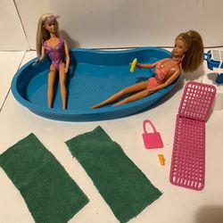 Barbie Pool Set with Dolls and Accessories 