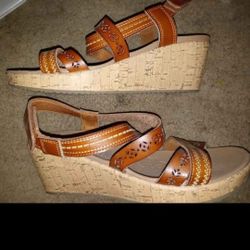 Sketchers Wedges Sandals Size 9