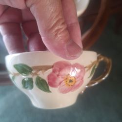 8 FRANSISCAN CHINA DESERT ROSE COFFEE CUPS 
