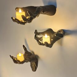 Halloween Wall Hands Halloween Wall Decor 3 Hands with Candles