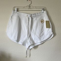 Michael Kors women Cotten shorts size L in white