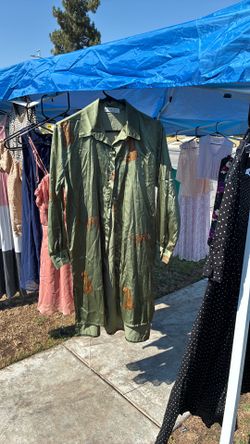 Green over sized shirt
