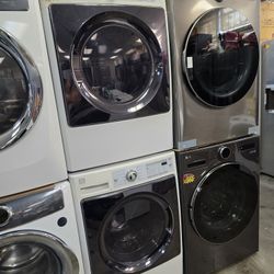 KENMORE ELITE STEAM JUMBO FRONT LOAD WASHER AND GAS DRYER SET 