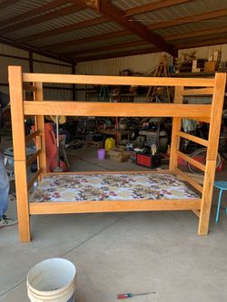Vintage wooden Bunk Beds, solid oak