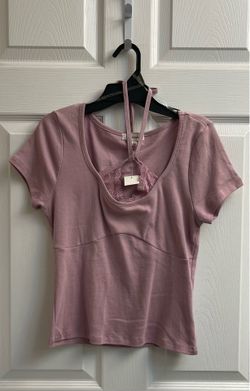 Brand new mauve short sleeve top size L Juniors