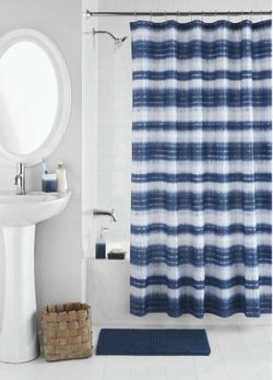 17-PC Bathroom Set:Shower Curtain,Rug,Soap Dispenser,s’dish,T-brush Holder,Hooks