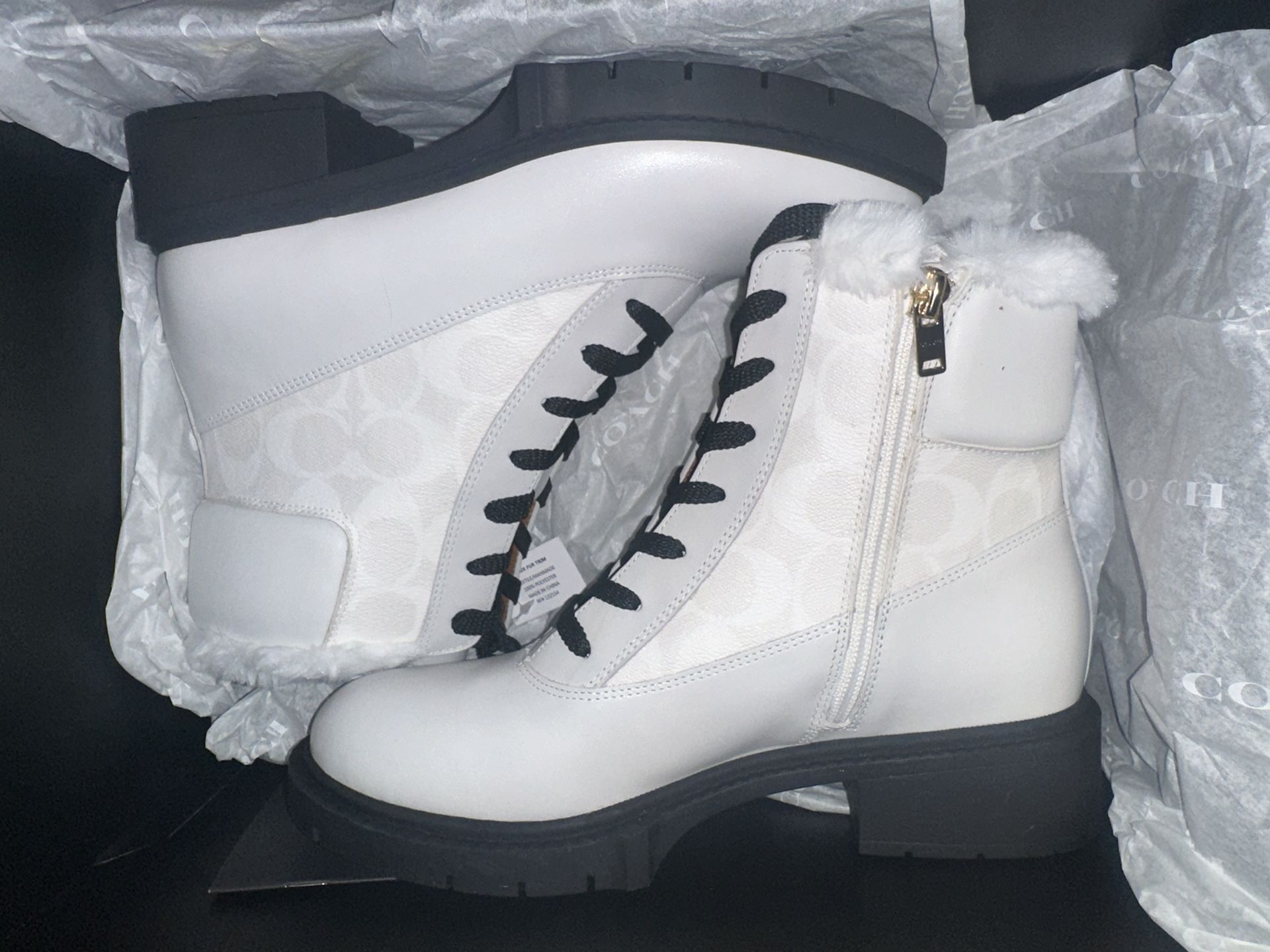 Coach White Layne Boot