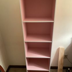 5 Tier Pink Bookshelf 