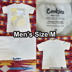 Cookies Logo Beige T-Shirt Men’s Size Medium Streetwear