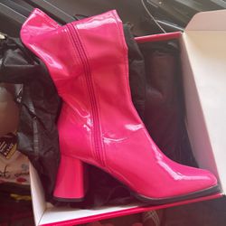 Hot Pink Gogo Boots Size 10