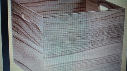 Large Wood Milk Crate You Storage Bin - Pillowfort
