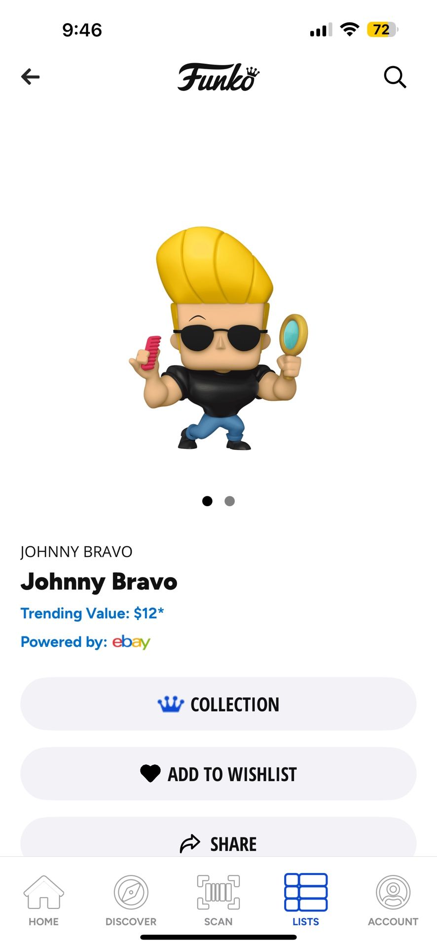 Johnny bravo funko pop