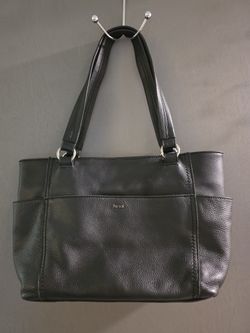 Medium Black Leather Sak Purse
