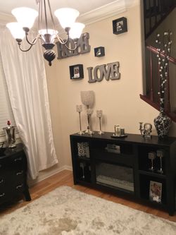 Vintage glam Black white and crystal bling jeweled decor