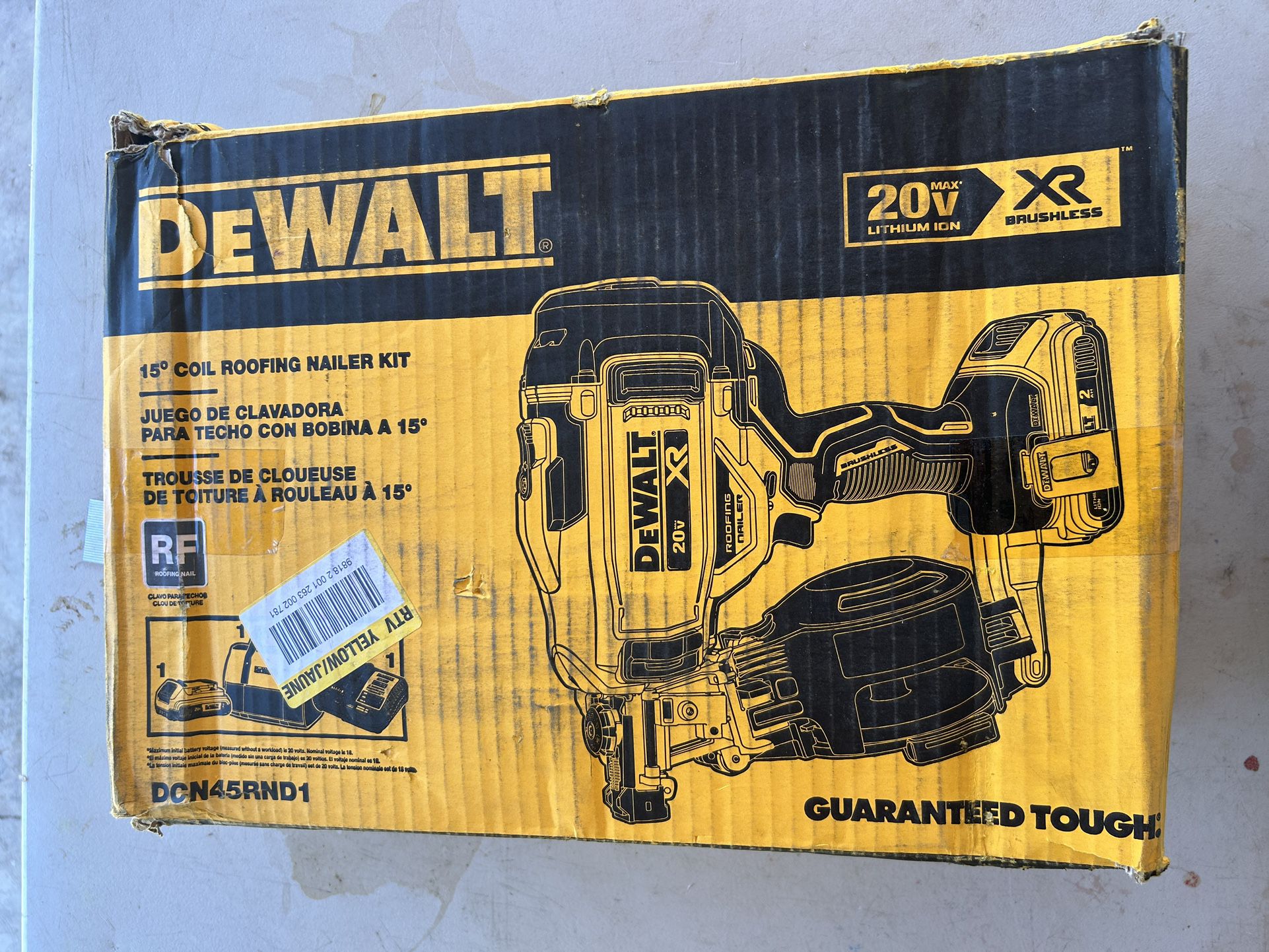 Coil Roofing Nailer Kit DEWALT 