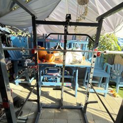 Weight Rack With Pulley Lat Pull Down Strong14 Gauge Steel.