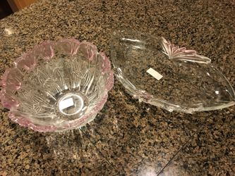 Mikasa crystal bowl and platter made in Germany