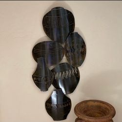Metal Pottery Vessel Wall Art