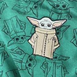 Star Wars Green Yoda Print Hoodie Pullover Embroidered Yoda Size 3XL/XG(21)