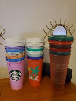 New set of hot cold Starbucks coffee cups
