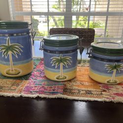 Ceramic Jar Canister Food Storage Set of 3 $15