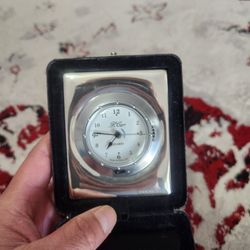 925 Sterling Silver Travel Watch/ Needs Battery. Dont Know If It Work Or Not/ Selling For Most Of Silver Price