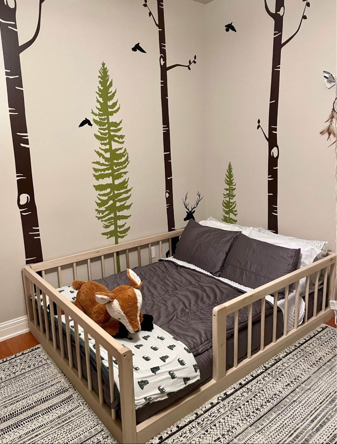 Montessori Full Size Wooden Bed Frame